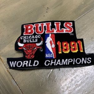 Vintage Chicago Bulls 1991 NBA World Champions Multicolored Embroidered Patch.